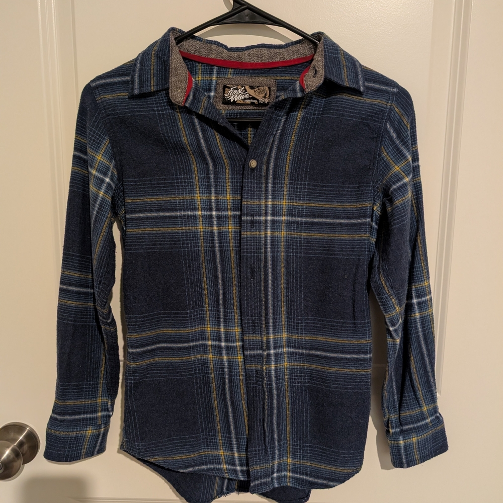 First Wave Blue and Yellow Button Down Shirt
